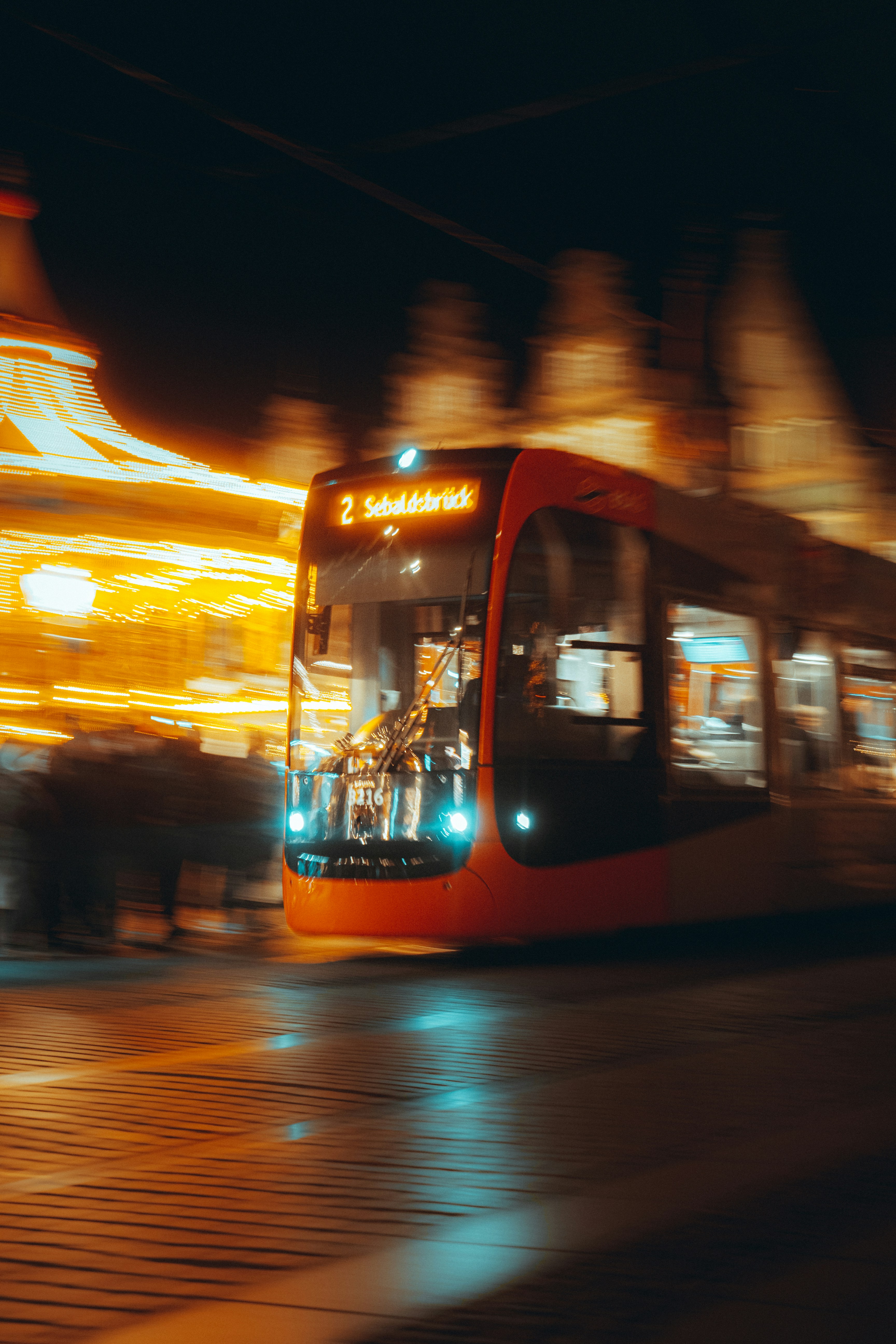 Urban street scene with motion blur